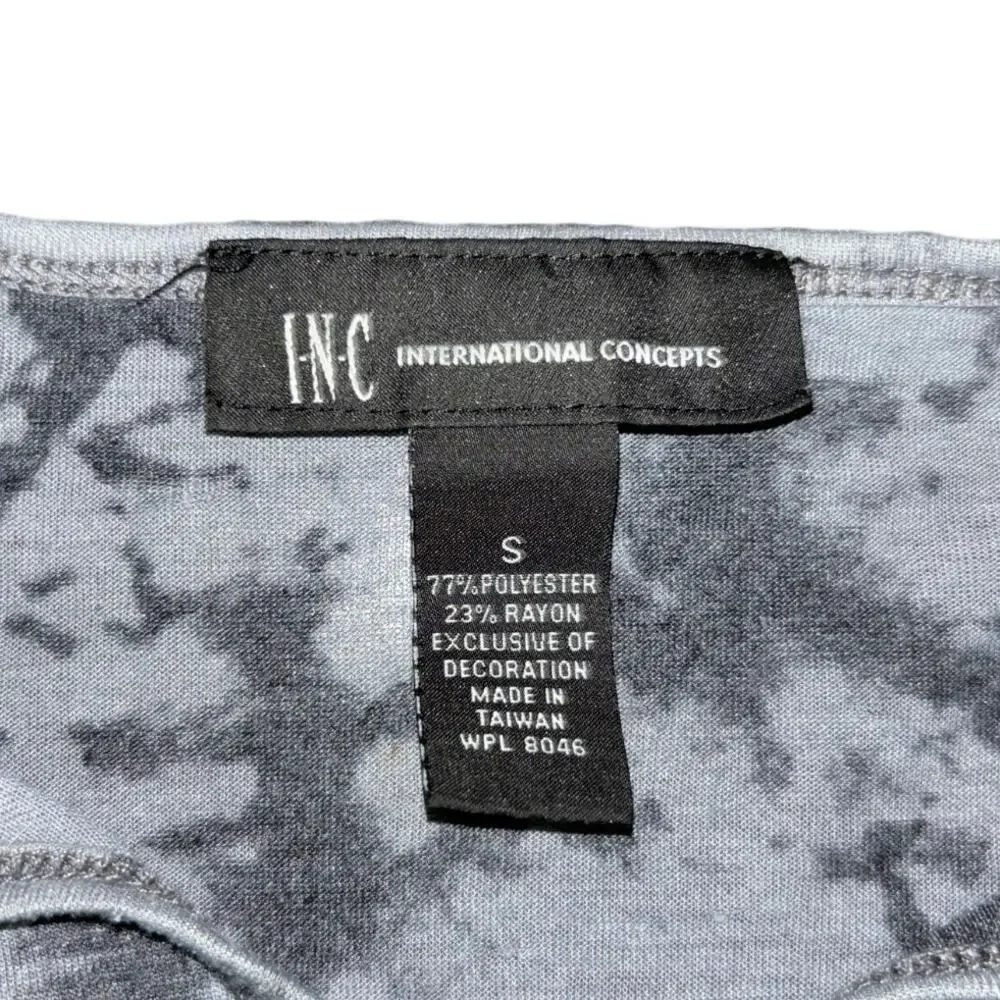 INC International Concepts Rock & Roll Sheer Long Sleeve Shirt Gray Size Small - Picture 3 of 6